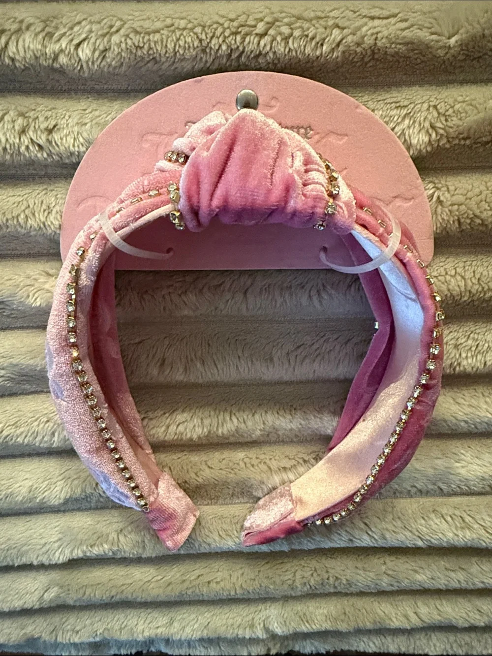 Juicy Couture Pink Velvet headband NWT